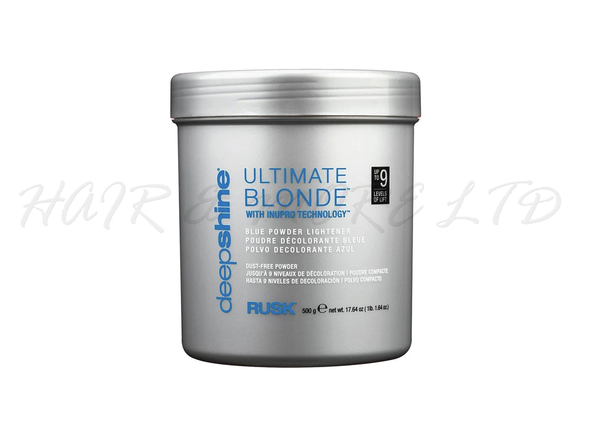 Rusk Deepshine Ultimate Blonde Blue Powder Lightener 500g Hair And More 4792