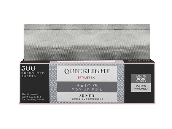 StyleTek Quick Light Silver Pop-Up Foil 229mm x 273mm, 500 Sheets