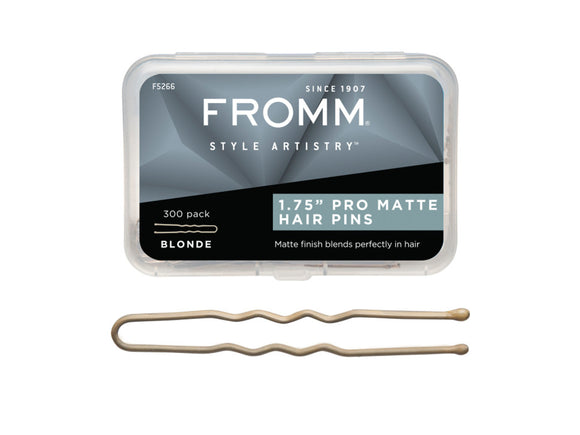 Fromm Style Artistry Matte Blonde Invisible Pins 45mm, Professional Hair Pins For Hair Ups/Up-Do's, Wedding Hair Styling Pins, Dance Hair Styling Pins, Matte Finish Hair Pins Blend Into Hair, Professional Hair and Beauty Supplies, NZ Salon Suppliers