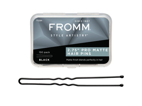 Fromm Style Artistry Matte Black Invisible Pins 2.75