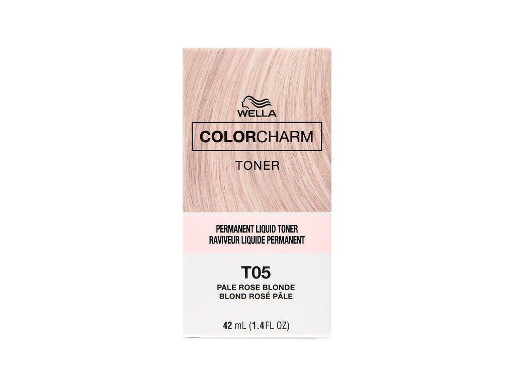 Wella Color Charm T05 Pale Rose Blonde Permanent Toner For Pre-Lightened Hair 42ml, Wella Permanent Toner For Dusky Rose Light Blonde Hair, Rose Coloured Toner  For Blonde Hair, Mix Wella T05 & T30 For Rose Gold Toner, Wella Color Charm Toners NZ, NZ Professional Hairdressing Supplies, NZ Salon Supplies, Blonde Hair NZ