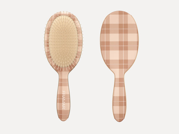 Framar Limited Edition Plaid Hair Day Collection Detangle Brush - Rory, Detangle Brush With Flexible Bristles Perfect For Both Wet Or Dry Hair, Do Not Use With Heat/Hair Dryer, Framar Plaid Hair Day, Framar Detangle Brushes, NZ Salon Supplies, Professional Hair And Beauty Suppliers