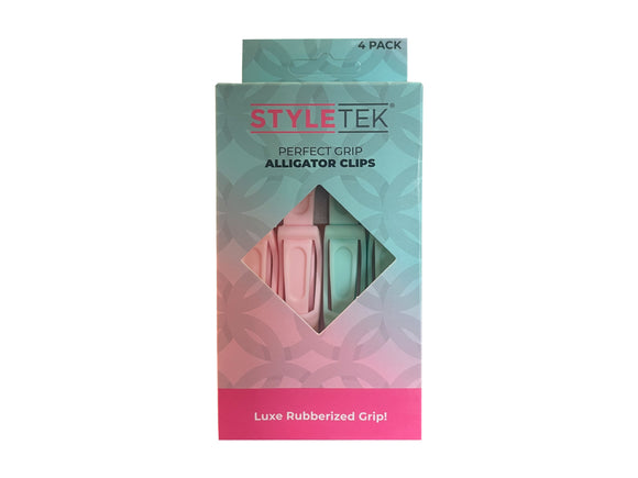 StyleTek Perfect Grip Alligator Clips, 4 Pack