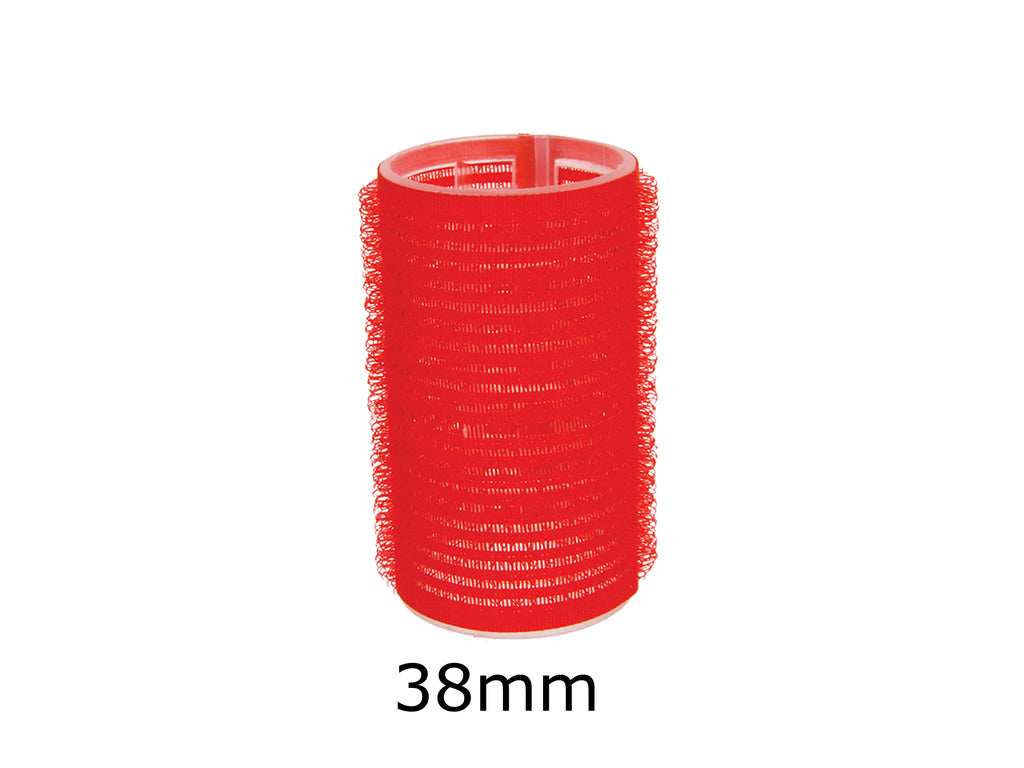 Hair Ware Body and Waves Self-Grip Rollers - Medium Red 38mm (1-1/2") - 5 Pack