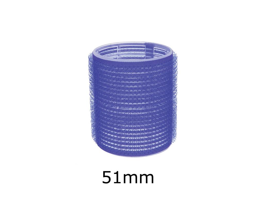 Hair Ware Body and Waves Self-Grip Rollers - Medium Blue 51mm (2") - 4 Pack