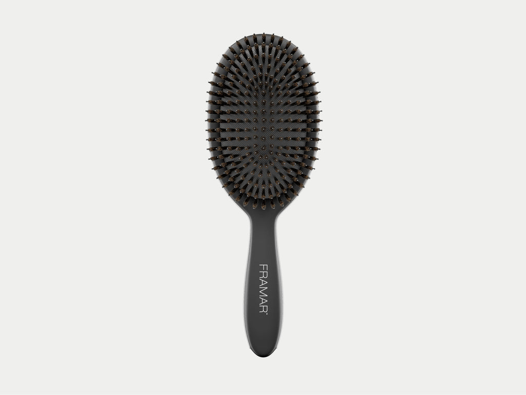 Framar Polish Brush Black, Framar Stockist NZ, Framar Boar Bristle Hair Brush, The Perfect Slicked Back Pony Tail Brush, Official Framar Stockist NZ, Salon Essentials, NZ Salon Supplies