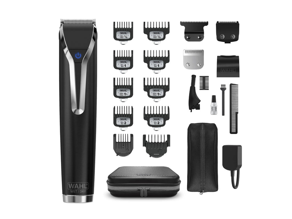 WAHL Lithium-Ion+ Stainless Steel Waterproof Trimmer Grooming Kit - Made in the USA