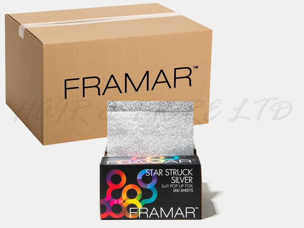 Framar Star Struck Pop Up Foils, 500 Count Medium Embossed, Bulk Pop Up Foil Carton, Pop Up Hair Highlighting Foil, Wholesale, Salon Supplies, Colortrak